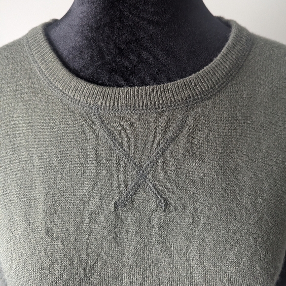 Sweet Romeo Olive Green Woven Long Sleeve Crew Neck Blouse - Picture 2 of 10